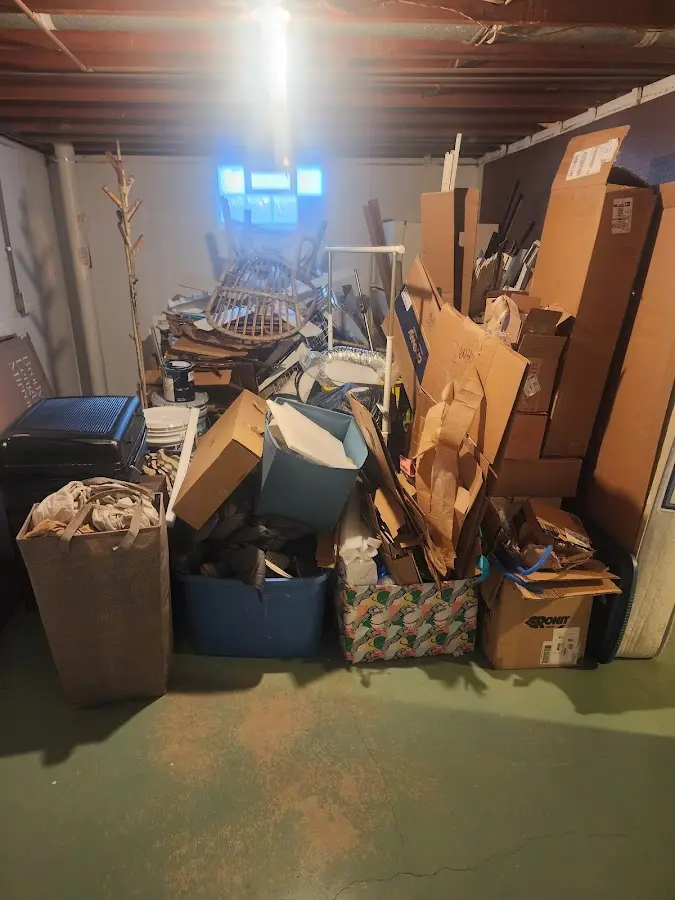 Roll-off dumpster container at job site for Roll Off Dumpster Rental in Marietta